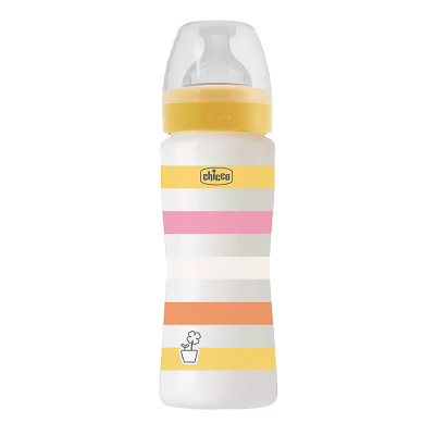 Бутылочка для кормления Well-Being Girl 330 мл от 4 месяцев Chicco 8058664166244 1